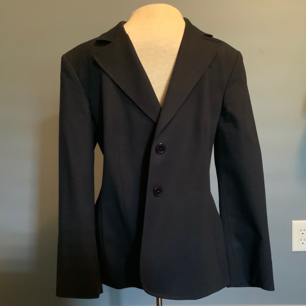 Talbots Petite Navy Blue Stretch Blazer
